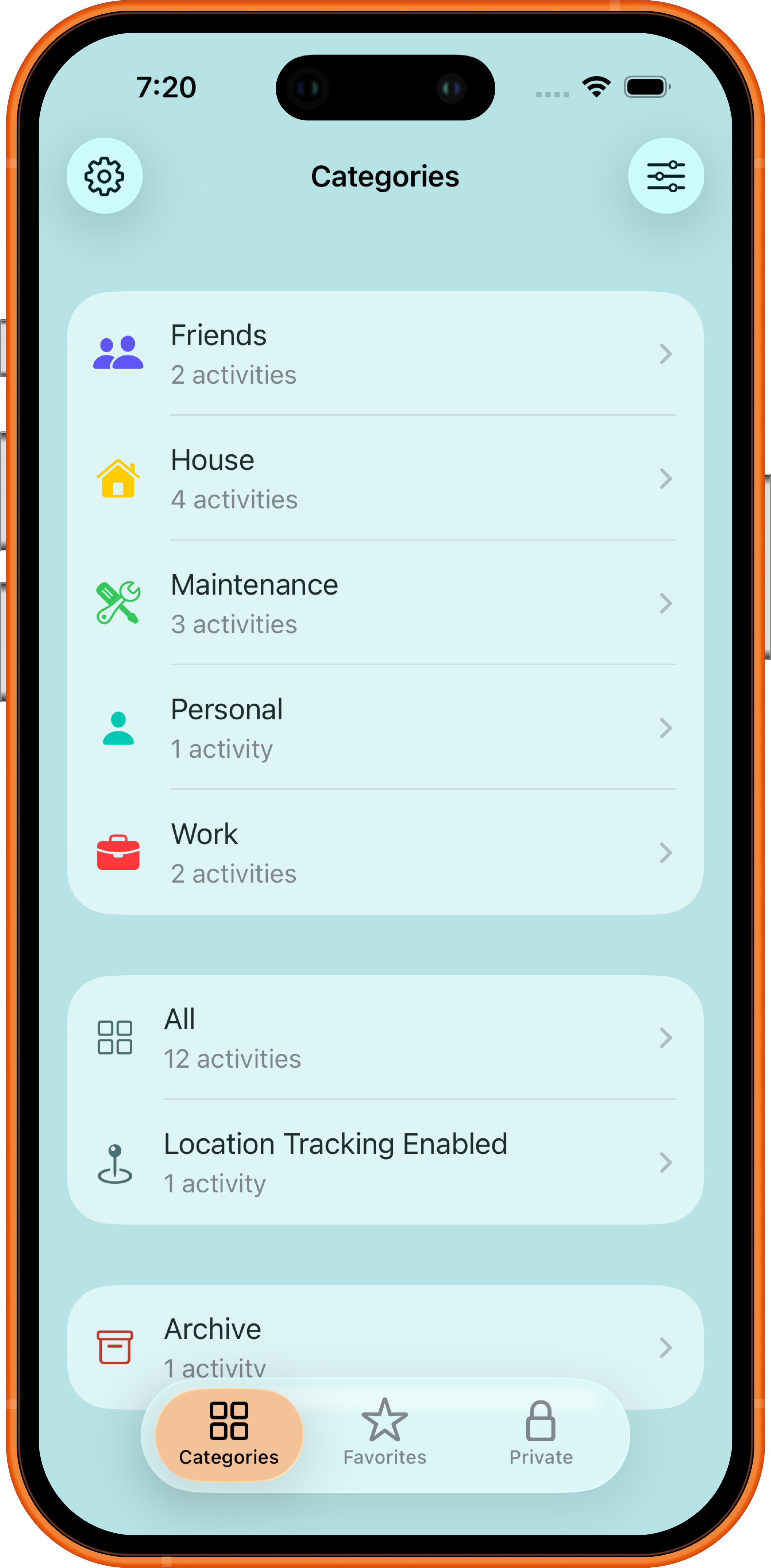 Pastimes categories
